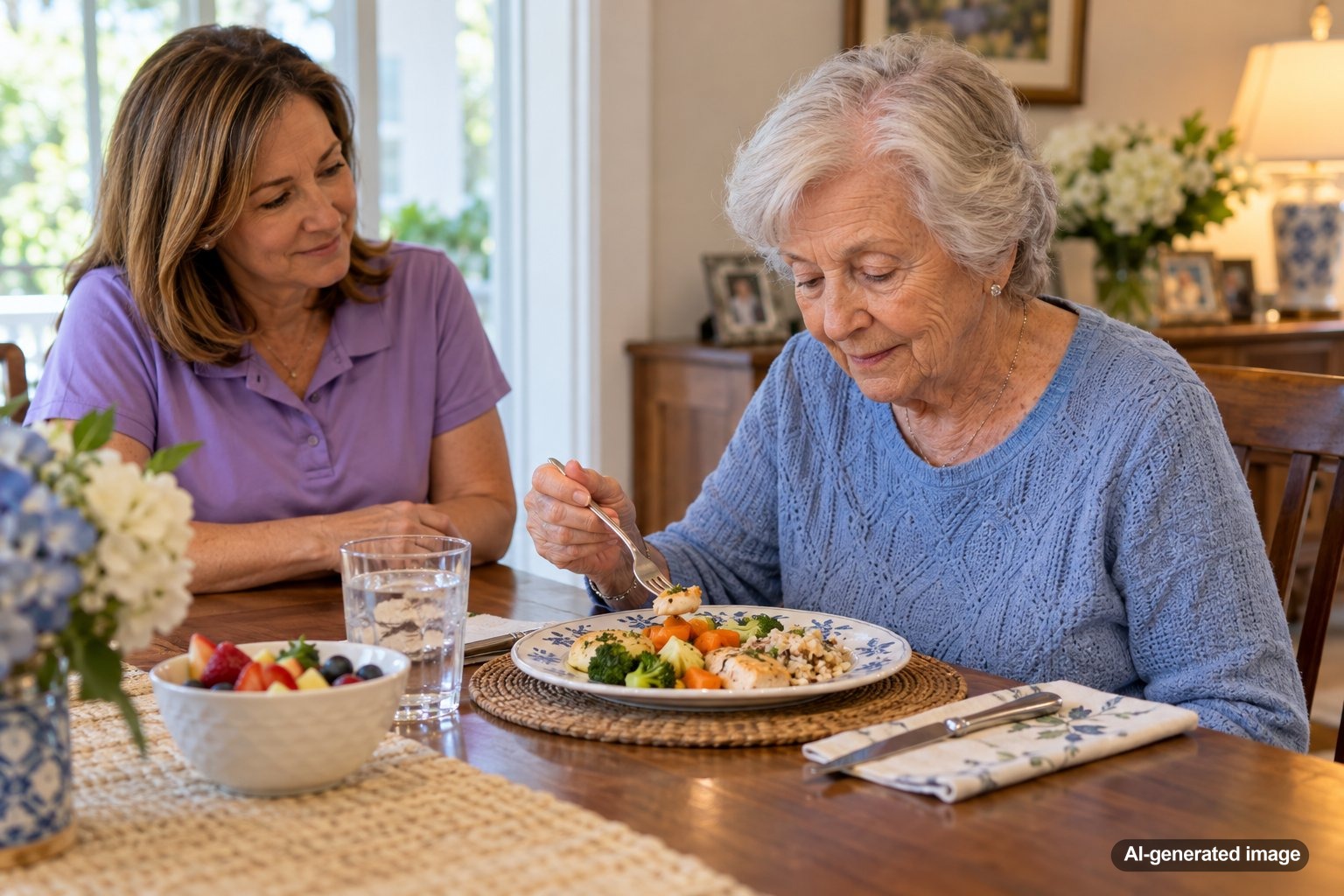Why an Aging Parent May Stop Using a Knife and Fork Together