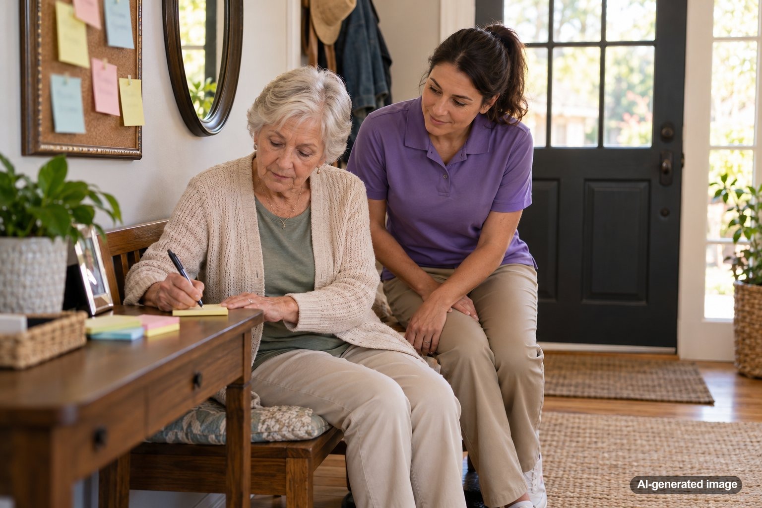 Why an Older Adult May Keep Writing Notes but Stop Looking at Them