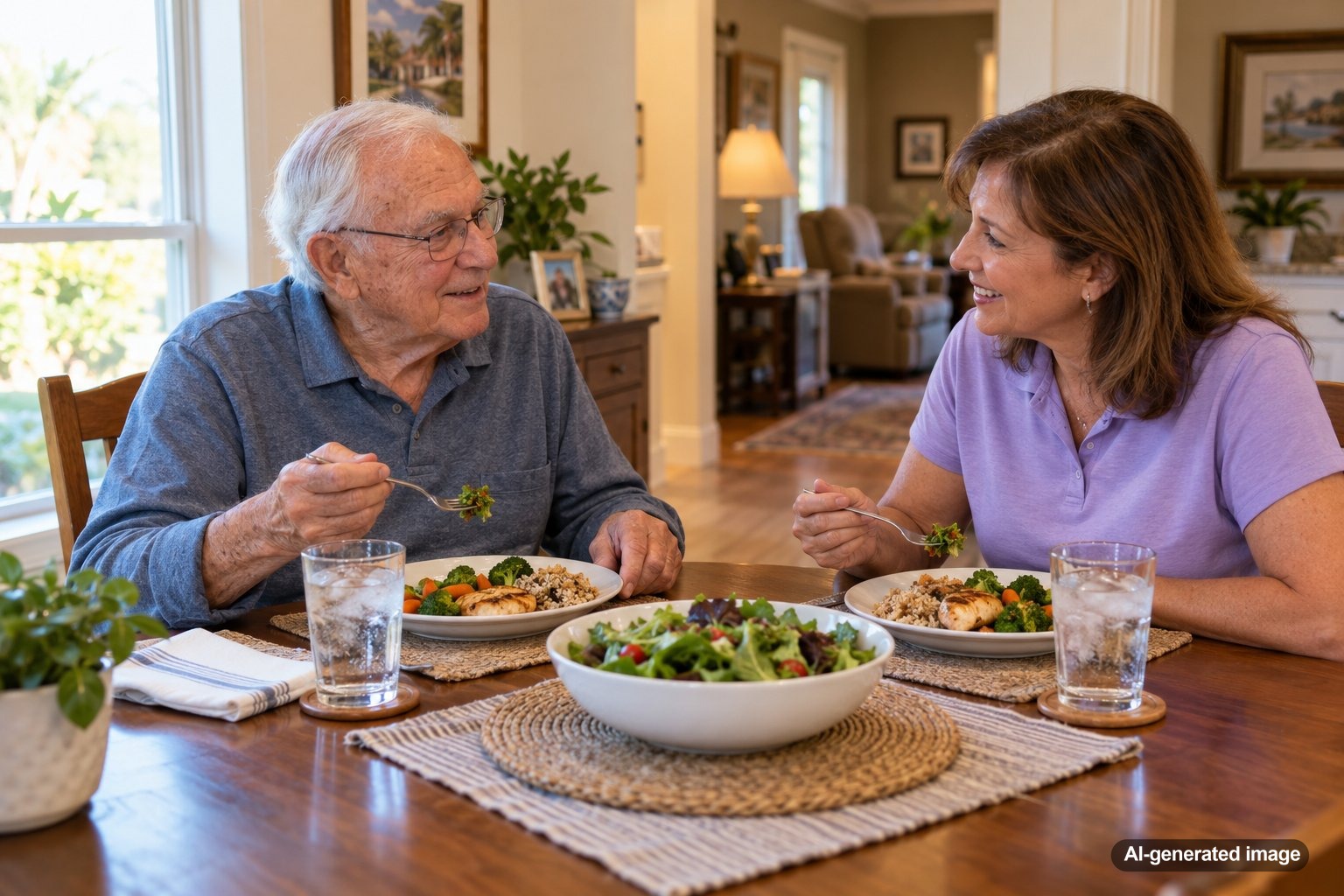 Why an Aging Parent May Eat Better When Someone Shares the Meal