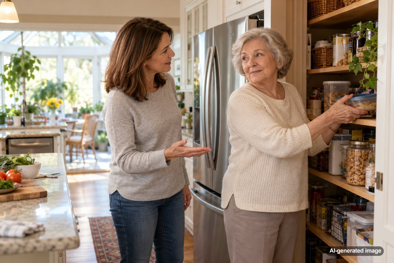 Why an Aging Parent May Put Open Food Back in the Pantry Instead of the Refrigerator