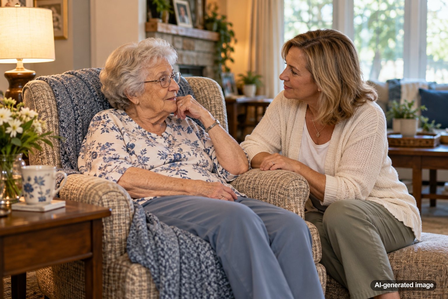 Why an Older Adult May Sit in the Same Place Throughout an Entire Family Visit